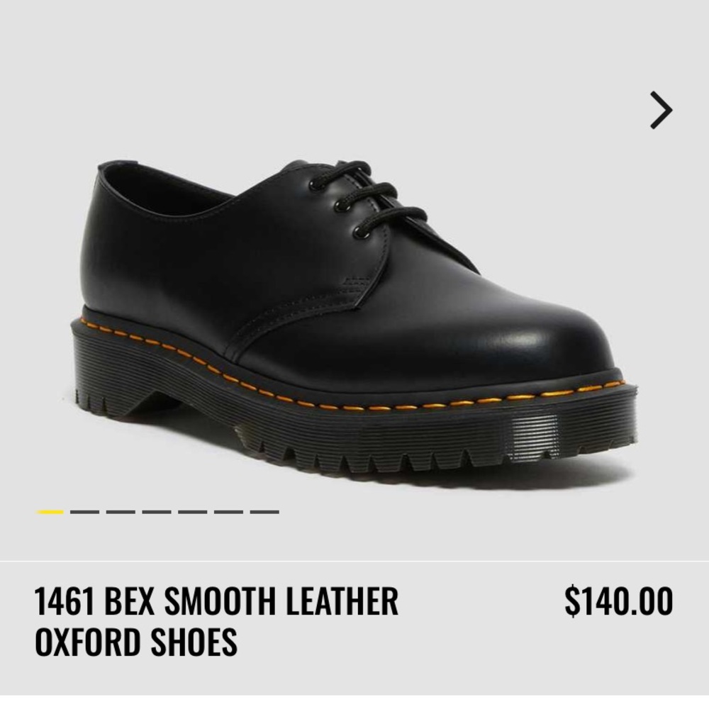 1461 BEX smooth leather platform shoe